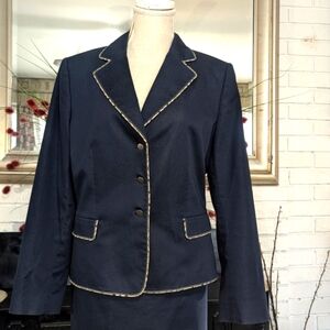Ellie Tracy Sophisticated Navy Blue Blazer with Tailored Fit